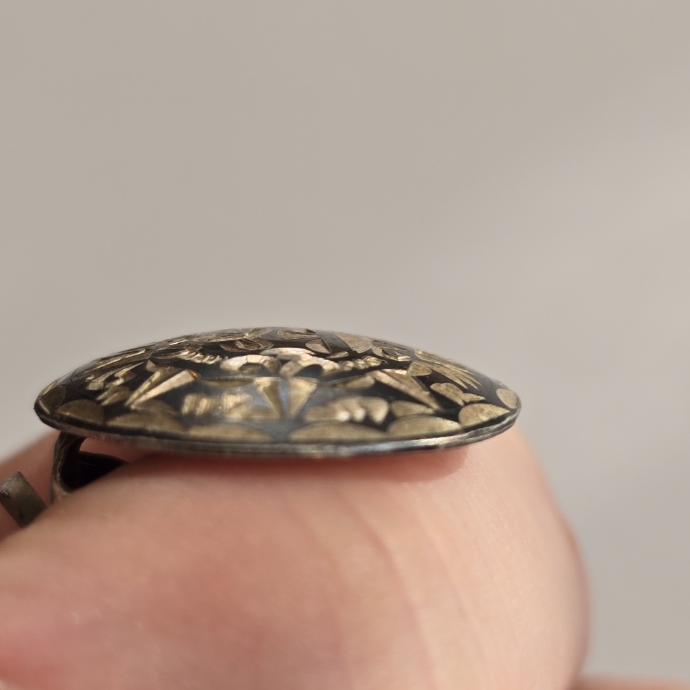 Vintage Mexico Plata clip earring single ONE aztec sun sol celestial - Picture 12 of 14
